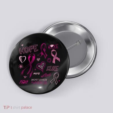 Fight Breast Cancer Awareness Ribbon Button