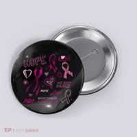Fight Breast Cancer Awareness Ribbon Button thumb 0