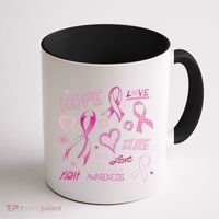 Fight Breast Cancer Awareness Ribbon Coffee Mug thumb 1