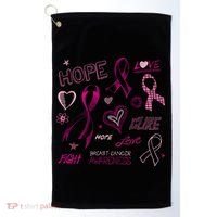 Fight Breast Cancer Awareness Ribbon Golf Towel thumb 0