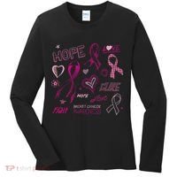 Fight Breast Cancer Awareness Ribbon Women's Long Sleeve Shirt thumb 0