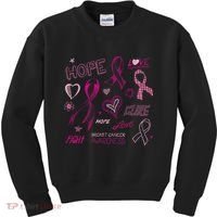 Fight Breast Cancer Awareness Ribbon Kids Sweatshirt thumb 0