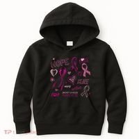 Fight Breast Cancer Awareness Ribbon Kids Hoodie thumb 0