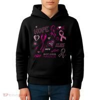 Fight Breast Cancer Awareness Ribbon Kids Hoodie thumb 4