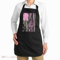 Fight Breast Cancer Awareness USA Flag Ribbon Apron thumb 2
