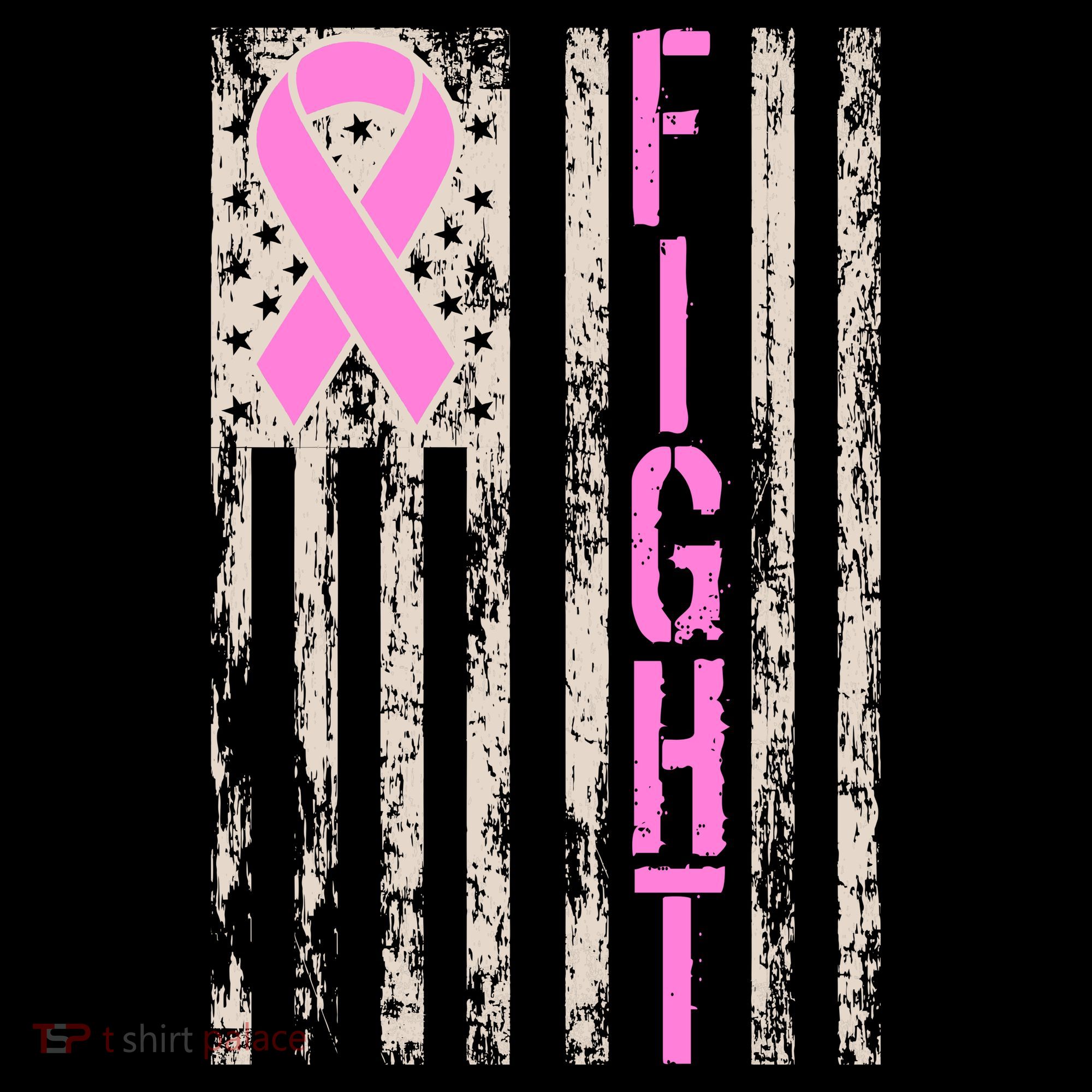 Fight Breast Cancer Awareness USA Flag Ribbon Coffee Mug