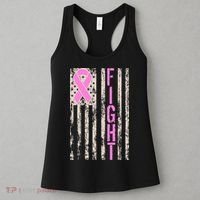 Fight Breast Cancer Awareness USA Flag Ribbon Women's Tank Top thumb 3