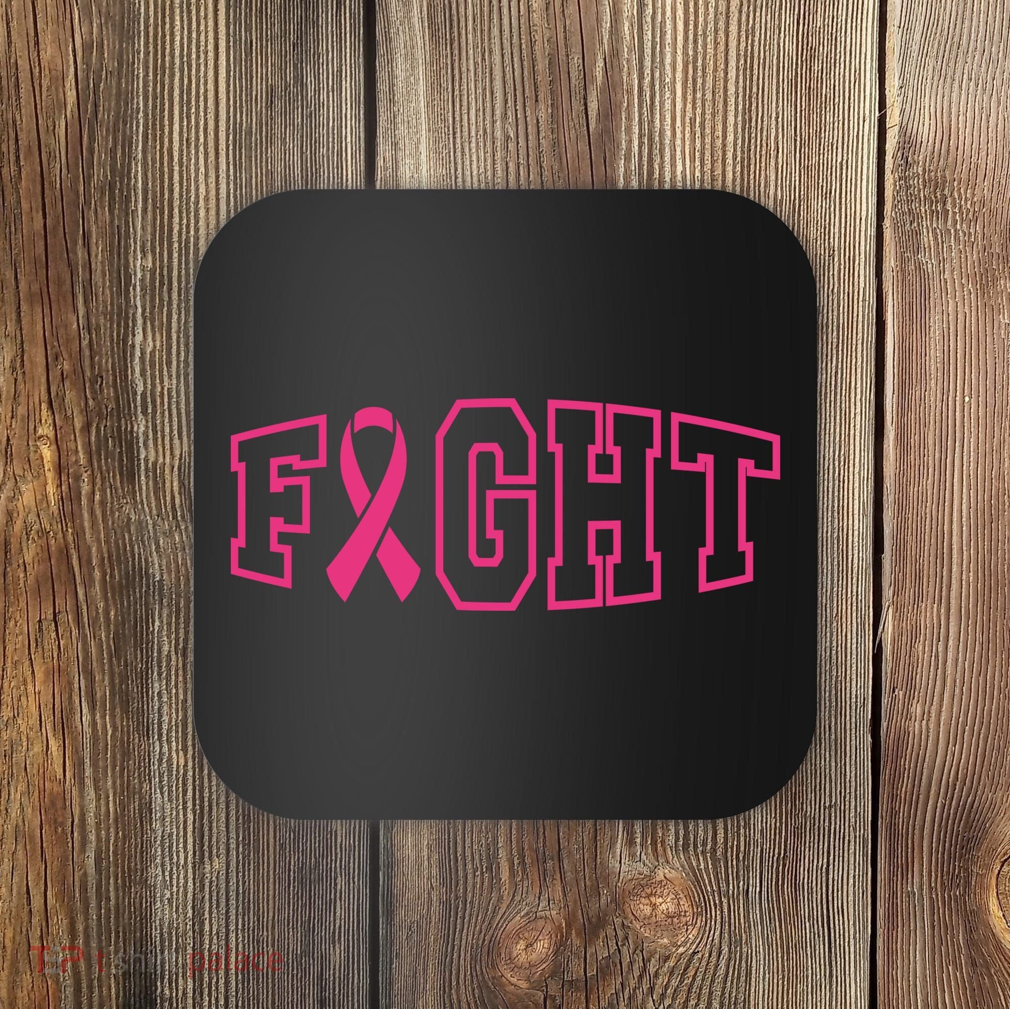 Fight Breast Cancer Logo Coaster