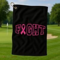 Fight Breast Cancer Logo Golf Towel thumb 1