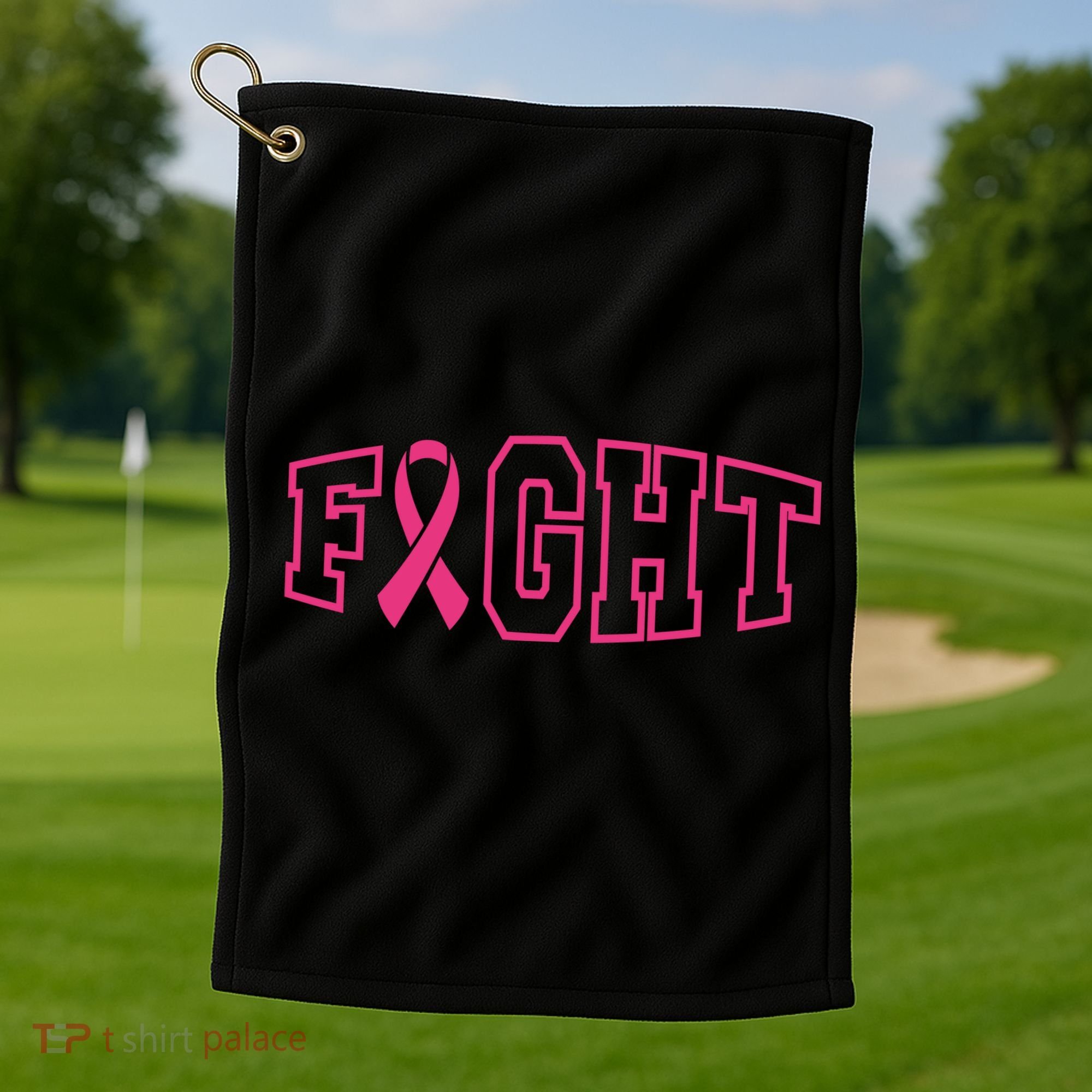 Fight Breast Cancer Logo Golf Towel