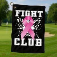 Fight Club Breast Cancer Golf Towel thumb 1
