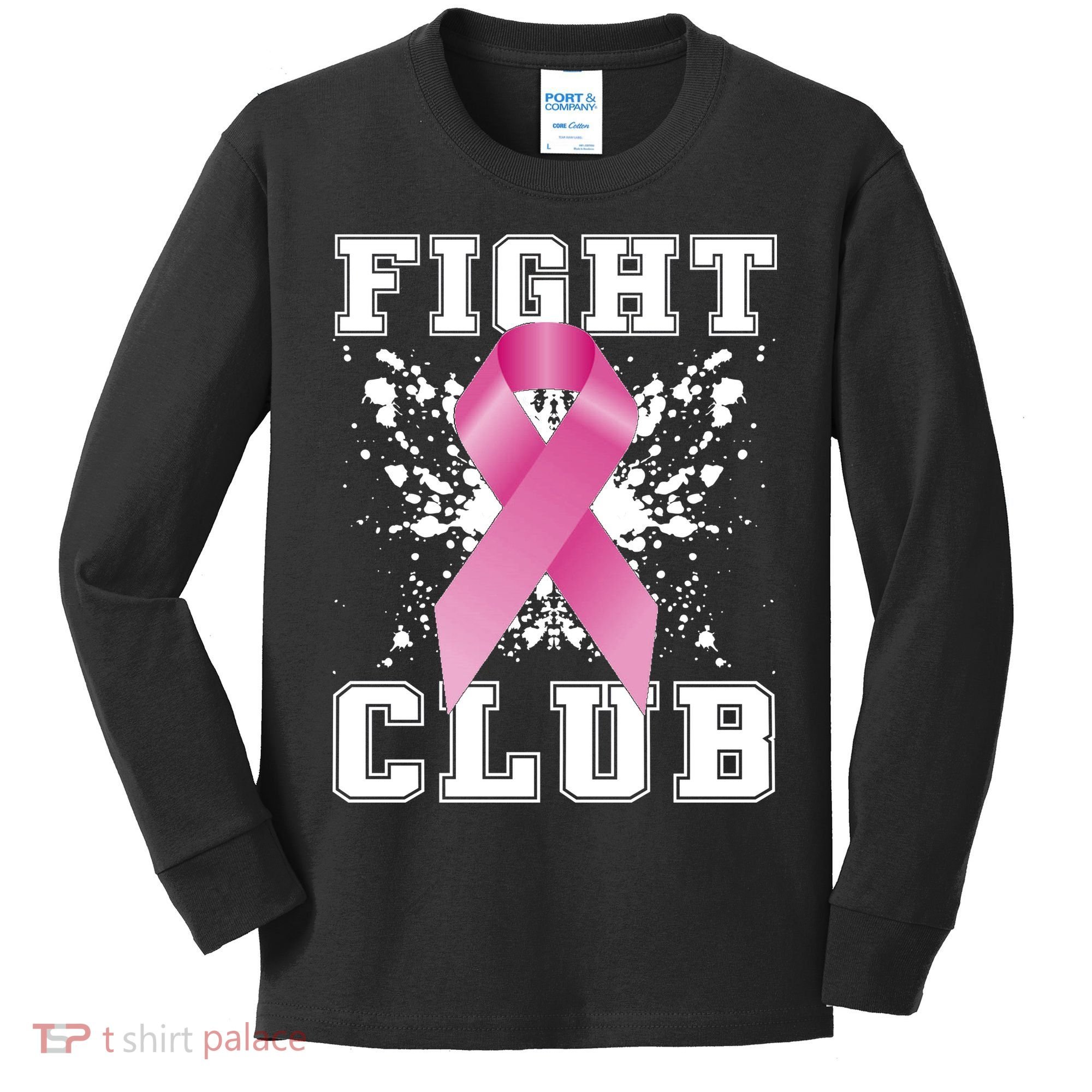 Fight Club Breast Cancer Kids Long Sleeve Shirt