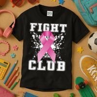 Fight Club Breast Cancer Kids T-Shirt thumb 3
