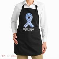 Fight Colon Cancer Resolve Support Faith Blue Ribbon Apron thumb 2