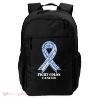 Fight Colon Cancer Resolve Support Faith Blue Ribbon Backpack thumb 0