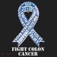 Fight Colon Cancer Resolve Support Faith Blue Ribbon Hat thumb 2