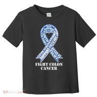 Fight Colon Cancer Resolve Support Faith Blue Ribbon Toddler T-Shirt thumb 0