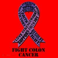 Fight Colon Cancer Resolve Support Faith Blue Ribbon Santa Hat thumb 1