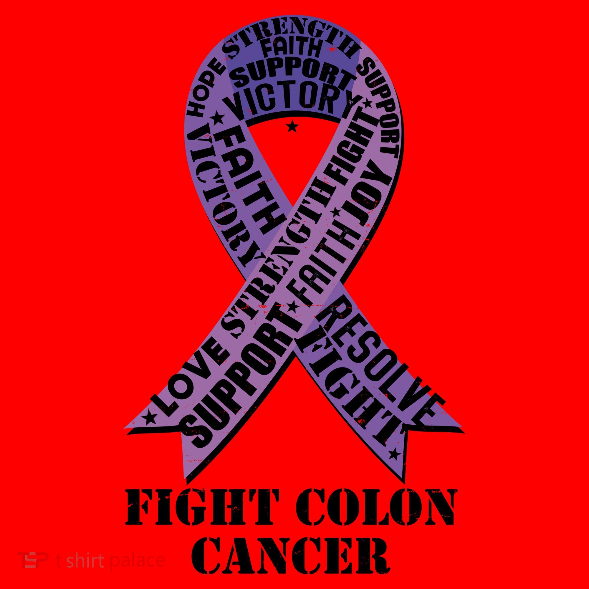 Fight Colon Cancer Resolve Support Faith Blue Ribbon Santa Hat