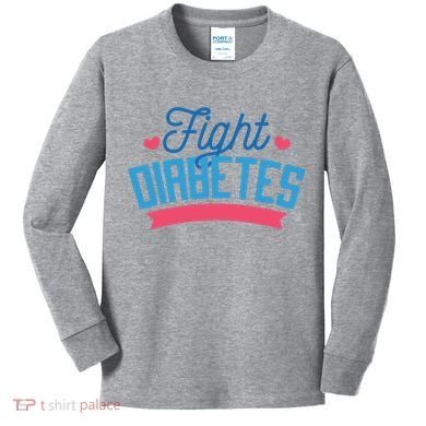 Fight Diabetes Kids Long Sleeve Shirt