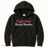 Fight Evil Read Books Kids Hoodie thumb 0