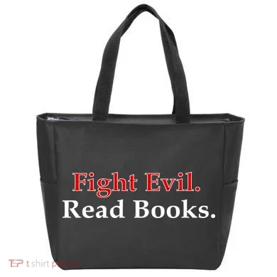 Fight Evil Read Books Tote Bag