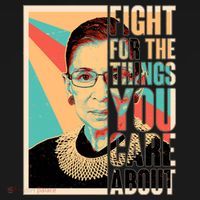 Fight For The Things You Care About Ruth Ginsburg Tribute Women's Hoodie thumb 2
