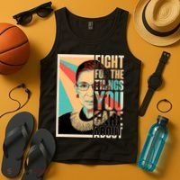 Fight For The Things You Care About Ruth Ginsburg Tribute Tank Top thumb 4