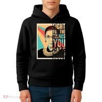 Fight For The Things You Care About Ruth Ginsburg Tribute Kids Hoodie thumb 4