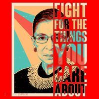 Fight For The Things You Care About Ruth Ginsburg Tribute Santa Hat thumb 1