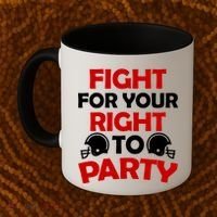 Fight For Your Right To Party KC Football Coffee Mug thumb 2