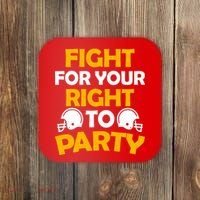 Fight For Your Right To Party KC Football Coaster thumb 0