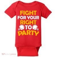 Fight For Your Right To Party KC Football Baby Bodysuit thumb 0