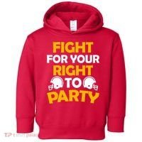 Fight For Your Right To Party KC Football Toddler Hoodie thumb 0
