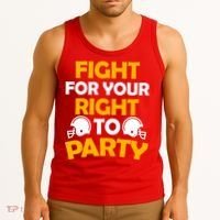 Fight For Your Right To Party KC Football Tank Top thumb 3