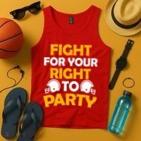 Fight For Your Right To Party KC Football Tank Top thumb 4
