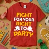 Fight For Your Right To Party KC Football Kids T-Shirt thumb 3