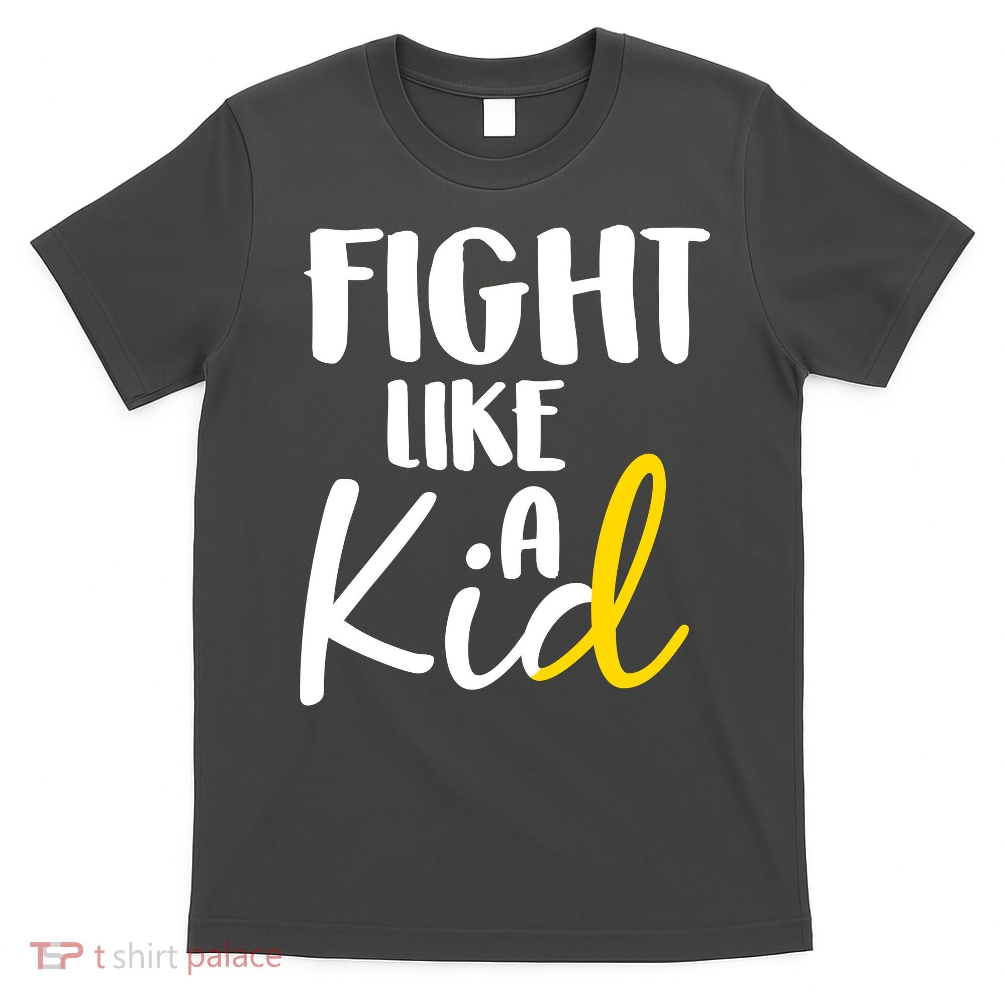 Fight Like A Kid Childhood Cancer Gold Ribbon T-Shirt