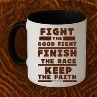Fight The Good Fight Christian Faith Coffee Mug thumb 2