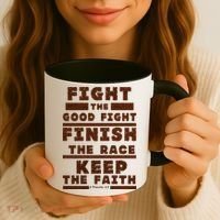 Fight The Good Fight Christian Faith Coffee Mug thumb 3