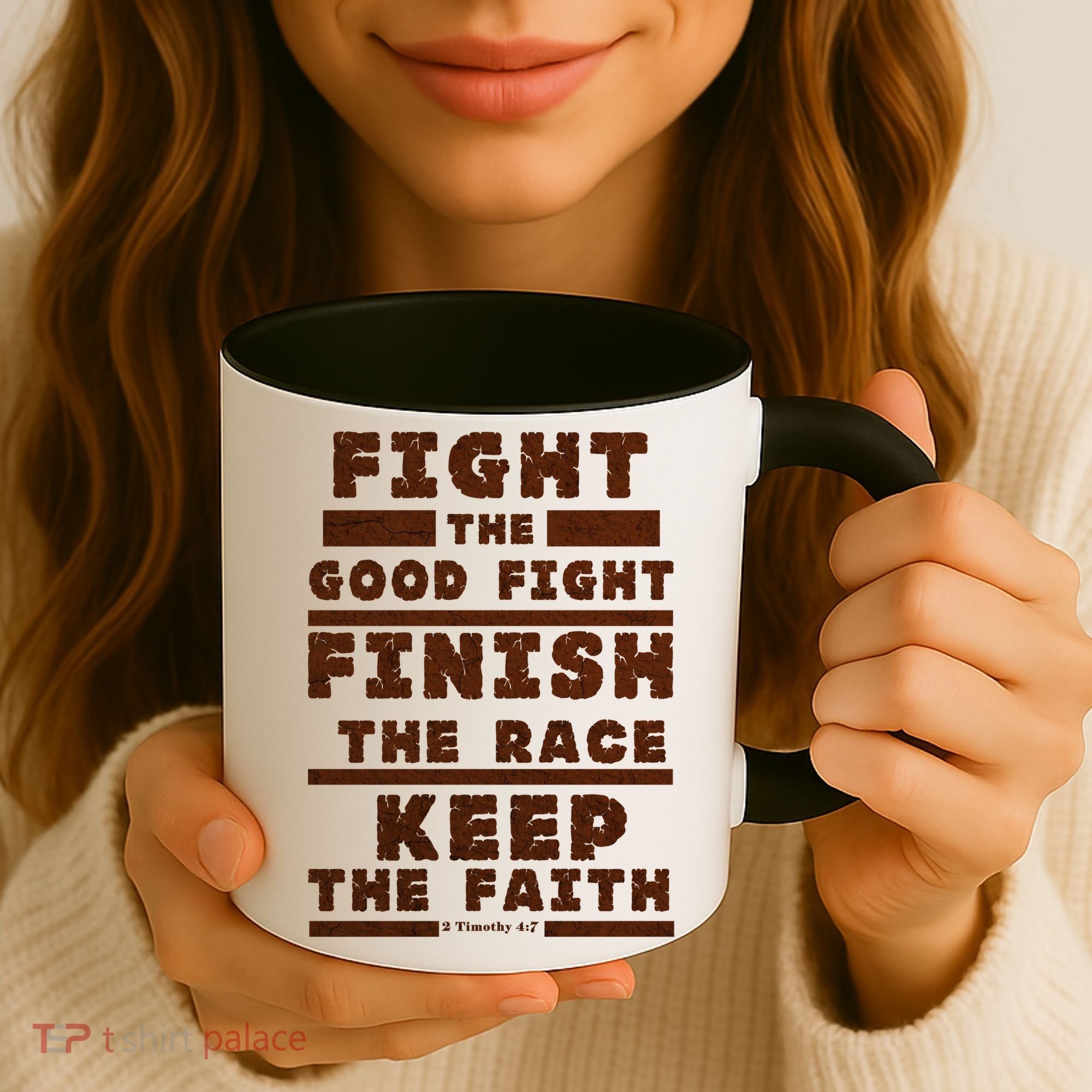 Fight The Good Fight Christian Faith Coffee Mug