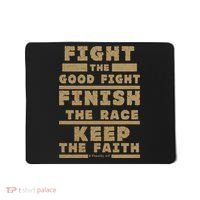 Fight The Good Fight Christian Faith Mousepad thumb 0