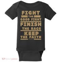 Fight The Good Fight Christian Faith Baby Bodysuit thumb 0