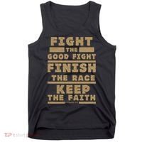 Fight The Good Fight Christian Faith Tank Top thumb 0