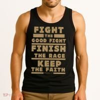 Fight The Good Fight Christian Faith Tank Top thumb 3