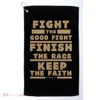 Fight The Good Fight Christian Faith Golf Towel thumb 0