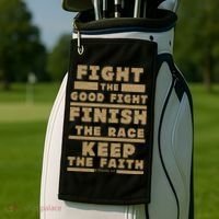 Fight The Good Fight Christian Faith Golf Towel thumb 2