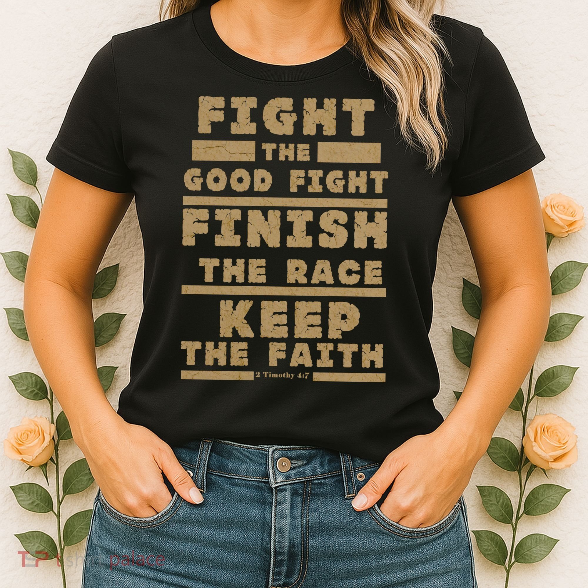 Fight The Good Fight Christian Faith Women's T-Shirt