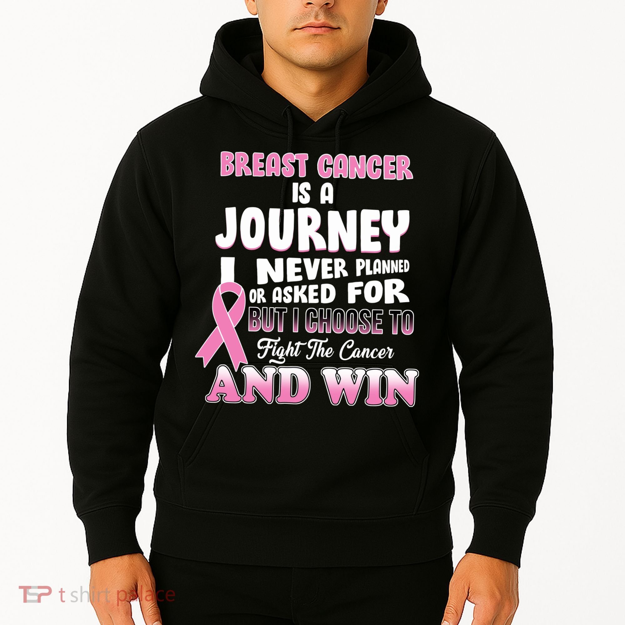 Fight The Journey And Win Breast Cancer Hoodie