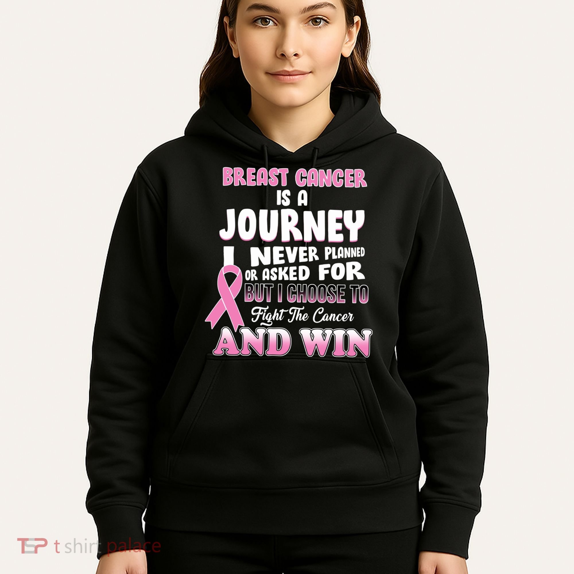 Fight The Journey And Win Breast Cancer Hoodie